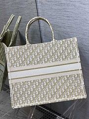 Dior Large Book Tote White Gold-Tone Oblique 42cm - 4