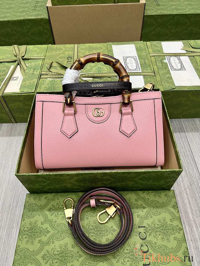 Gucci Diana Small Shoulder Bag Pink 25x16x9cm - 1