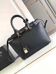 Celine Teen Conti Bag Natural Calfskin Black 26x21x11cm - 1