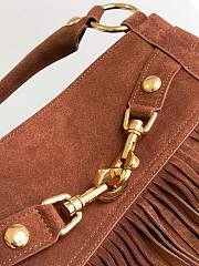 Celine Medium Annabel Bag Fringes Suede Calfskin Brown 36.5x28.5x10cm - 2