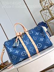 Louis Vuitton LV Keepall Bandoulière 45 Denim Blue 45 x 27 x 20 cm - 1