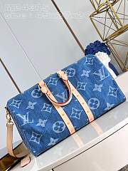 Louis Vuitton LV Keepall Bandoulière 45 Denim Blue 45 x 27 x 20 cm - 4