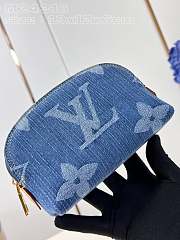 Louis Vuitton LV Pochette Cosmétique PM Blue Denim 19 x 12 x 6 cm - 4