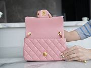 Chanel Flap Bag Pink Lambskin Bell 20x13x7cm - 2