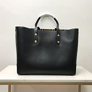 Burberry Embossed Crest Leather Tote Black 35x29x12cm - 3