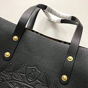 Burberry Embossed Crest Leather Tote Black 35x29x12cm - 2