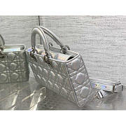 Dior Medium Lady D-joy Silver Bag 26cm - 4