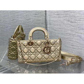 Dior Medium Lady D-joy Gold Bag 26cm