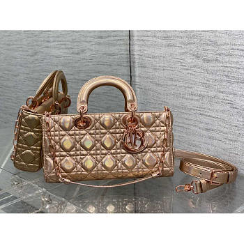 Dior Medium Lady D-joy Rose Gold Bag 26cm