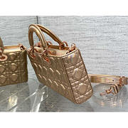 Dior Medium Lady D-joy Rose Gold Bag 26cm - 5