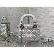 Dior Lady Mini Silver 17x7x14cm - 5