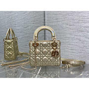 Dior Mini Lady Gold 17x7x14cm - 1