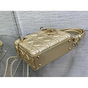 Dior Mini Lady Gold 17x7x14cm - 6