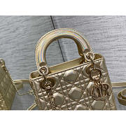 Dior Mini Lady Gold 17x7x14cm - 4