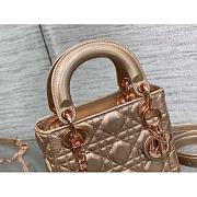 Dior Mini Lady Rose Gold 17x7x14cm - 3