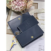 Dior Lambskin Chain Clutch Navy Blue 21.5 x 11.5 x 3cm - 6