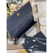 Dior Lambskin Chain Clutch Navy Blue 21.5 x 11.5 x 3cm - 5