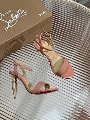 Christian Louboutin Lip Queen Sandals Pink Patent 10cm - 2