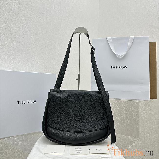 The Row Leather Mail Bag Black 29x23x12cm - 1