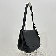 The Row Leather Mail Bag Black 29x23x12cm - 2