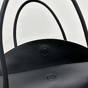 The Row Gabriel Fold-Over Tote Bag in Black Leather 37x6.5x26cm - 5