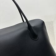 The Row Gabriel Fold-Over Tote Bag in Black Leather 37x6.5x26cm - 4