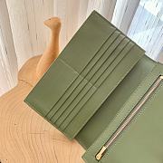 Celine Strap Wallet Bicolour Green Calfskin 19x12.5cm - 4