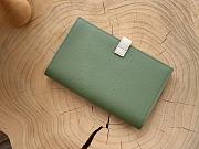 Celine Strap Wallet Bicolour Green Calfskin 19x12.5cm - 2