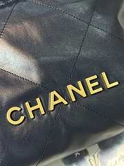 Chanel Mini 22 Handbag Navy Blue Gold 20x19x6cm - 4