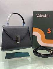 Valextra Iside Top Handle Mini Bag Black 22x16x12cm - 1