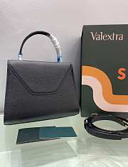 Valextra Iside Top Handle Mini Bag Black 22x16x12cm - 3