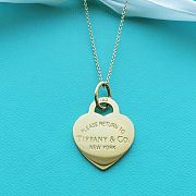 Tiffany & Co Heart Tag Pendant Necklace Gold - 2