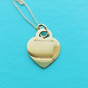 Tiffany & Co Heart Tag Pendant Necklace Gold - 3