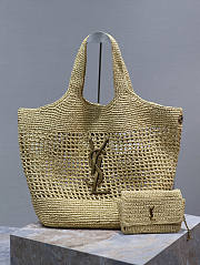 YSL Icare In Raffia Maxi Shopping Bag 55x43x5cm - 1