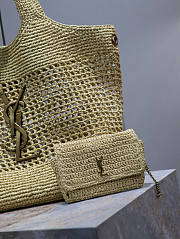 YSL Icare In Raffia Maxi Shopping Bag 55x43x5cm - 4