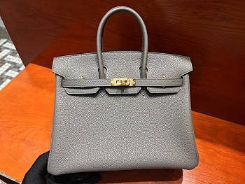 Hermes Birkin 25 Grey Togo Gold 25x20x13cm