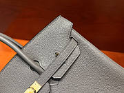 Hermes Birkin 25 Grey Togo Gold 25x20x13cm - 2