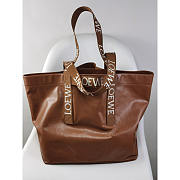 Loewe Fold Shopper In Paper Calfskin Winter Brown 50x20x31cm - 6