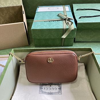 Gucci GG Marmont Mini Shoulder Bag Brown 18.5x11x4cm