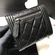 Chanel Black Lambskin Silver 10.5x11.5x3cm - 5