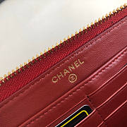 Chanel 19 Zippy Wallet Red 19cm - 2