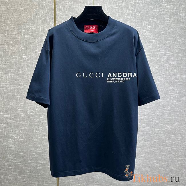 Gucci Ancora 24 T-shirt Blue - 1