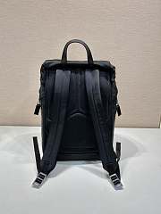 Prada Re-Nylon Brushed Leather Backpack Black 45x27x17cm - 5