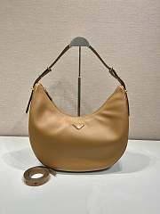 Prada Arqué Large Leather Shoulder Bag Caramel 35x22.5x8cm - 1