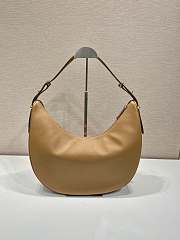 Prada Arqué Large Leather Shoulder Bag Caramel 35x22.5x8cm - 4