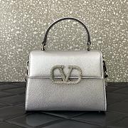 Valentino Small Vsling Silver Handbag 22x17x9cm - 1