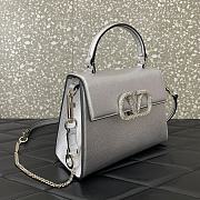 Valentino Small Vsling Silver Handbag 22x17x9cm - 4