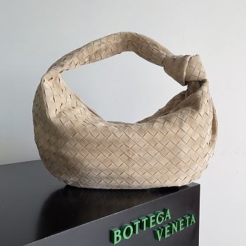 Bottega Veneta Small Jodie Suede Beige Shoulder Bag 48x40x16cm