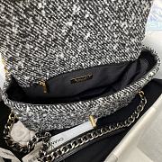 Chanel 19 Flap Bag Tweed Black Gold 26cm - 2