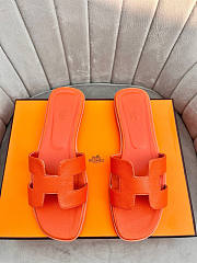 Hermes Oran Orange Slipper - 4